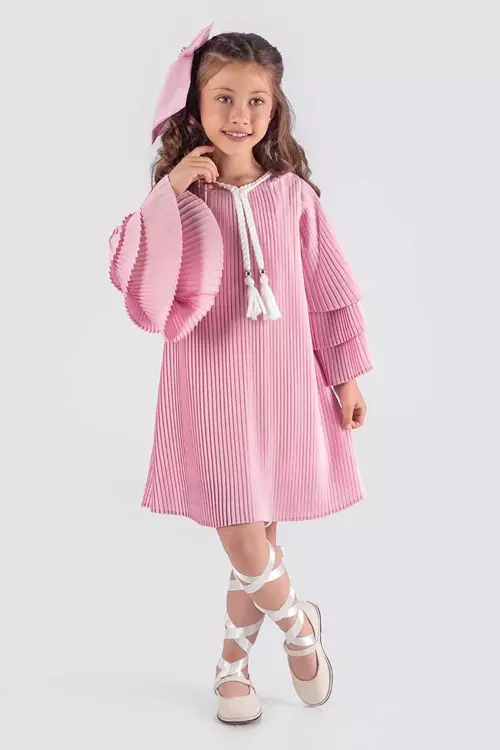 Kız Çocuk Elbise Piliseli Şık