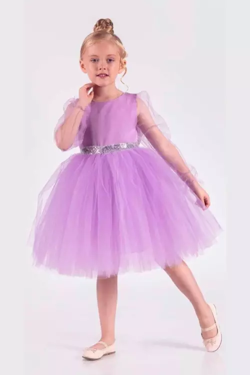 Abiye Elbise Kız Çocuk Melek Kanatlı