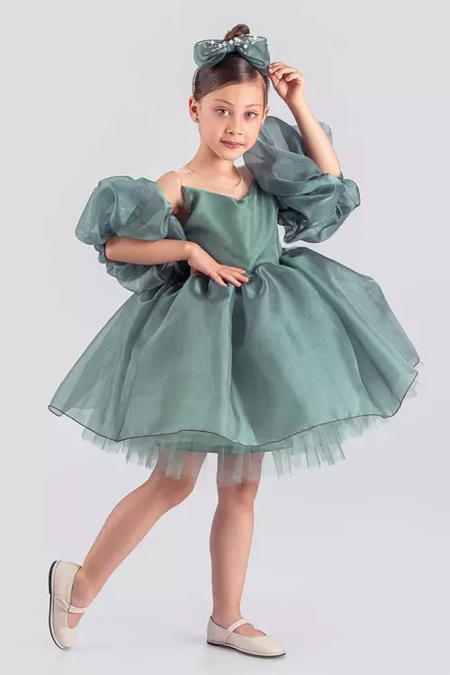 Kız Çocuk Abiye Elbise Prenses Model Kabarık