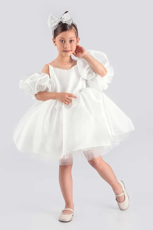 Kız Çocuk Abiye Elbise Prenses Model Kabarık