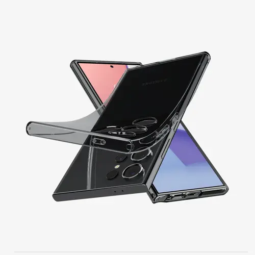 Galaxy S24 Ultra ile Uyumlu Kılıf Liquid Crystal 4 Tarafı Tam Koruma Space Crystal - ACS07284