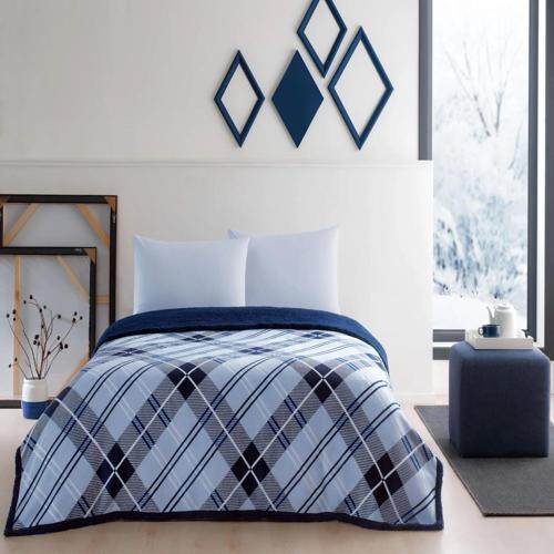 TAÇ WİNTER SET ÇİFT KİŞİLİK RİALTA MAVİ