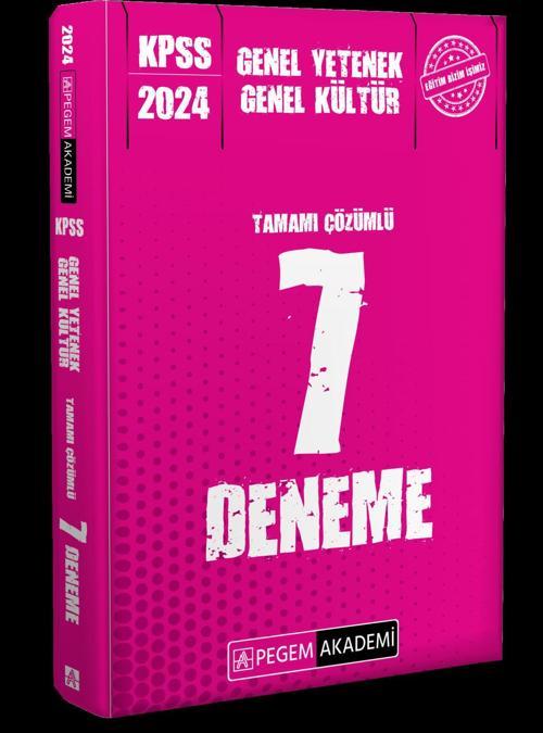 Pegem 2024 KPSS Genel Yetenek Genel Kültür Tamamı Çözümlü 7 Deneme Pegem Akademi