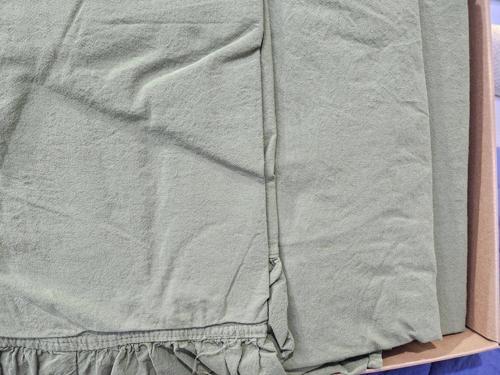 STONEWASHED NEVRESİM TAKIMI ÇİFT KİŞİLİK MUSTARD