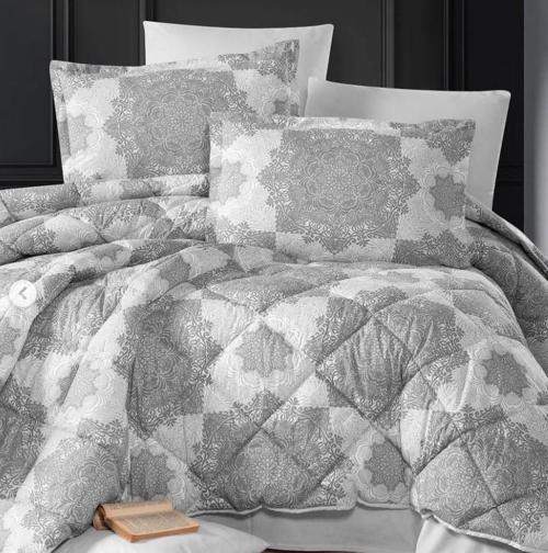 ÇİFT KİŞİLİK RANFORCE YORGAN ASİYE 139 ANTRASİT