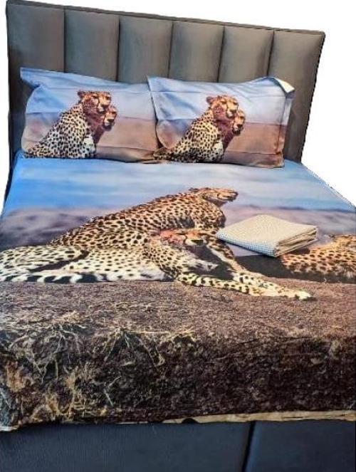 TÜRKİZ ÇİFT KİŞİLİK PAMUK SATEN NEVRESİM TAKIMI LEOPAR