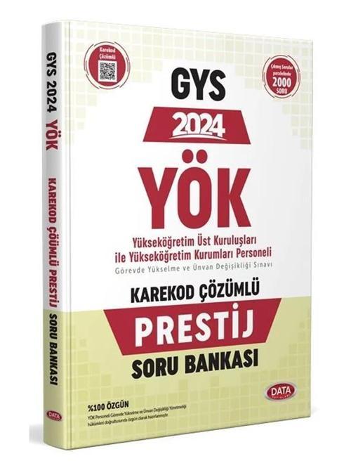 Data 2024 GYS YÖK ile Kurumları Personeli Prestij Soru Bankası Karekod Çözümlü Data Yayınları
