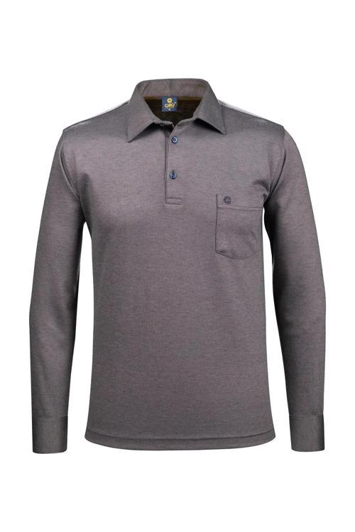 Erkek Gömlek Yaka Kol Manşetli Cepli Sweat 4249 Lacivert