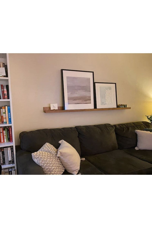 150Cm Ahşap Çerçeve Rafı Duvar Rafı 150 Cm