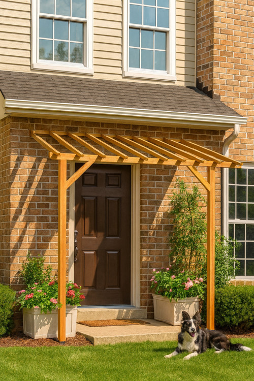 Ahşap Sundurma Çardak Gölgelik Bahçe Pergola Tente