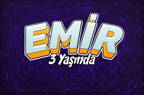 Mavi Yazılı Doğum günü Afişi - 70x100 Cm