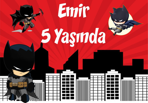 Batman Temalı Doğum Günü Afişi - 70x100 Cm