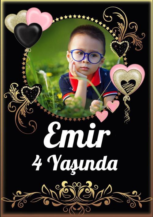 Kalp Temalı Doığum Günü Afişi - 50x70 Cm