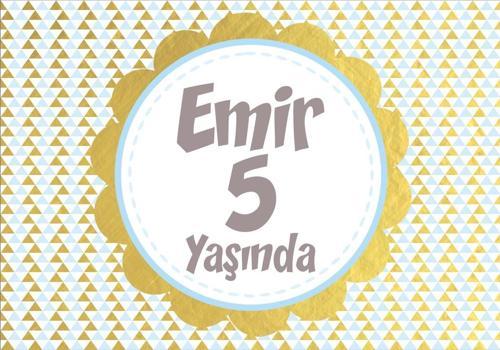 Gold Desenli Doğum Günü Afişi - 70x100 Cm