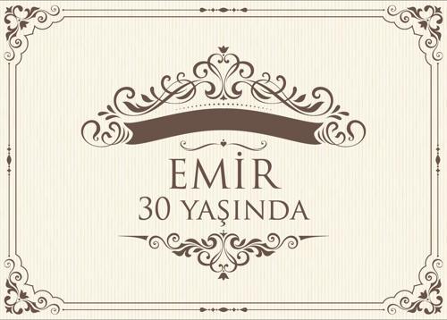 Vintage Temalı doğum Günü Afişi - 100x150 Cm