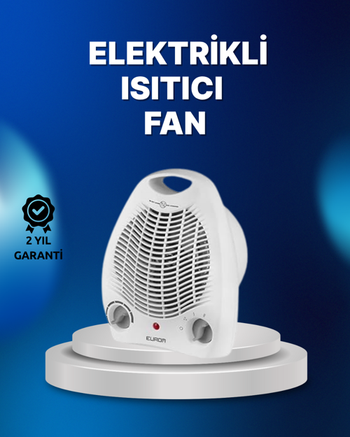 Mini Elektrikli Isıtıcı – 2000W Güç, Fanlı Isıtma, 3 Isı Modu