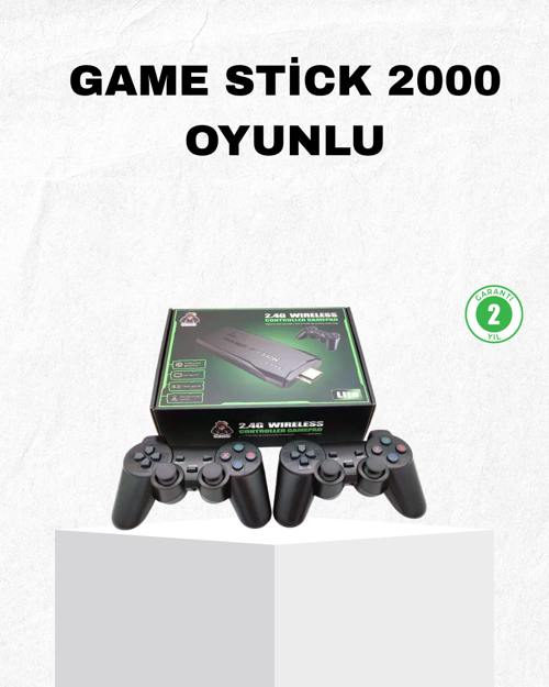4K Destekli Kablosuz Retro Atari Oyun Konsolu – 20000 Oyun, 2 Kolu