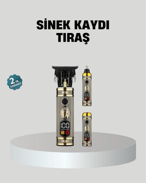 T Bıçaklı Profesyonel Saç ve Sakal Düzeltici – 8 Kılavuz Tarağı, 2’si 1 Arada Burun ve Sakal Trimmer