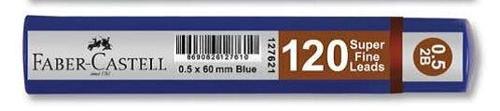 Super Fine Min Mekanik Kurşun Kalem Ucu 0.5 2B 120'li Mavi Tüp