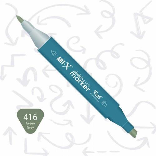 Sketch Marker Duo Çift Uçlu Marker Kalem 416 Green Grey