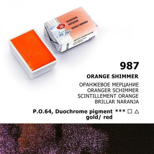 White Nights Tam Tablet Sulu Boya 987 Orange Shimmer