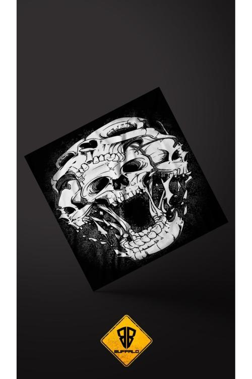 Unisex Pamuklu Çok Amaçlı Saç-Yüz Bağlanabıilir Motorcu Buff Bandana