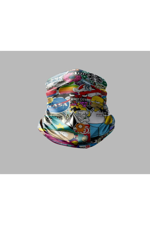 Karışık Çok Desenli Tasarımlı Motorcu Çok Amaçlı Outdoor Boyunluk Unisex Bandana