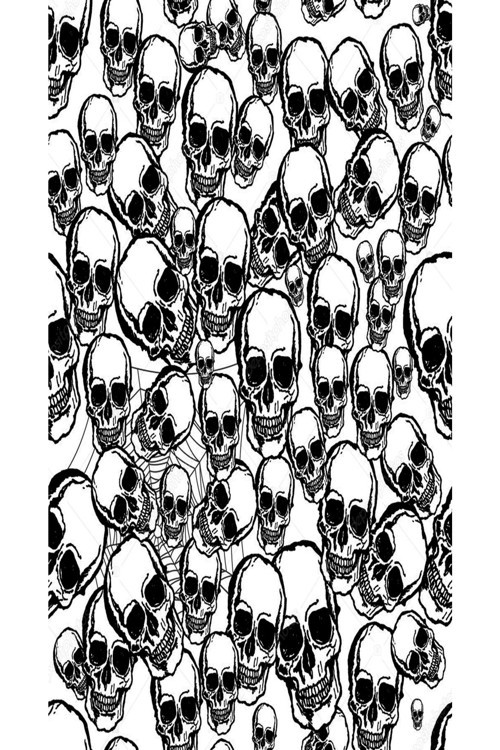Buffalo Bandana Skull Skeleton