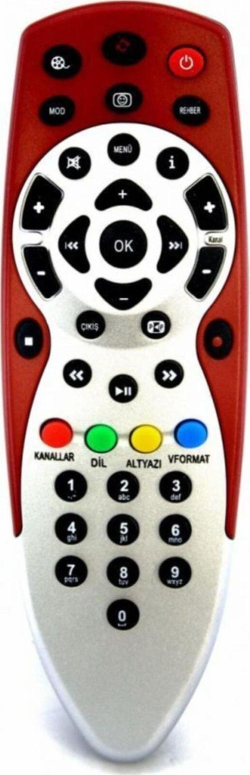 Digiturk Hd Uydu Cihazı Kumandası Kırmızı Model