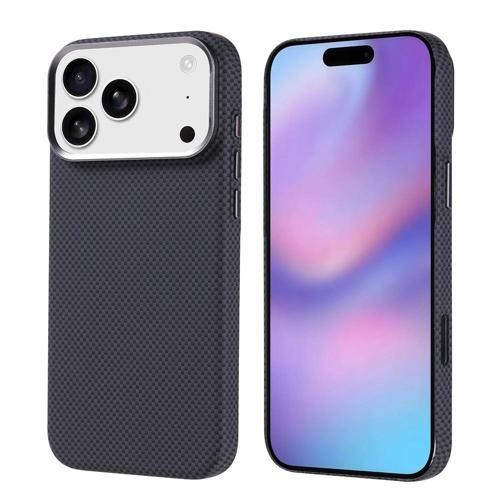 Apple iPhone 17 Pro Max Kılıf M-safe Şarj Özellikli Karbon Fiber Görünümlü Redclick Nekst Kapak