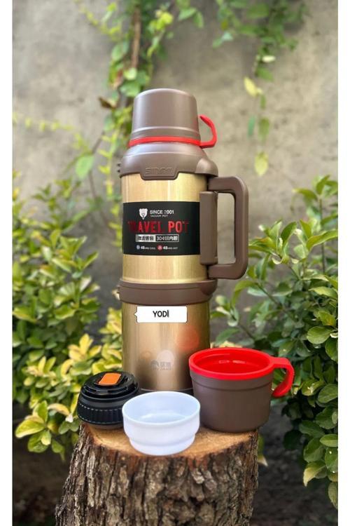 Car Pto Travel 4 Litre 48 Saat Soğuk Sıcak Dağcı Paslanmaz Çelik Termos Yalıtımlı (Orijinal)