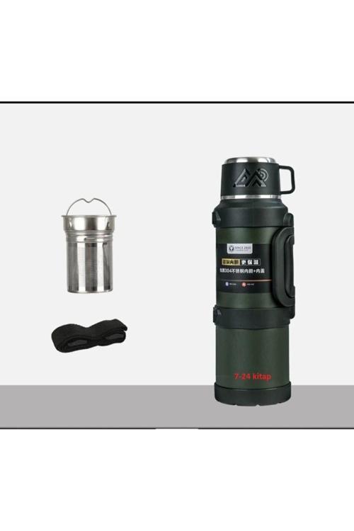 Paslanmaz Çelik Termos 3,2 Litre Asker Yeşili
