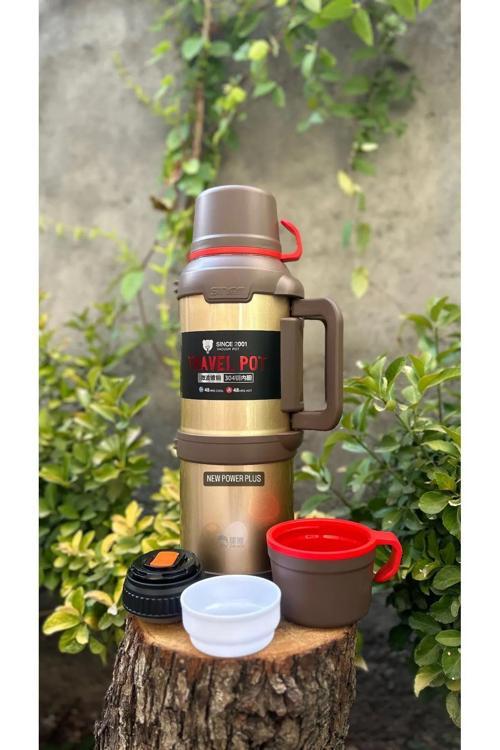 4 Litre Aile Boy Paslanmaz Çelik Termos Doğa Piknik Dağcı Termos