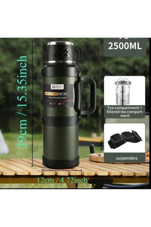 Pto Termos 2.5L Kapasitesi Ile Içeceğinizi 48 Saat Sıcak Ya Da Soğuk Tutmak Için Mükemmel Performans