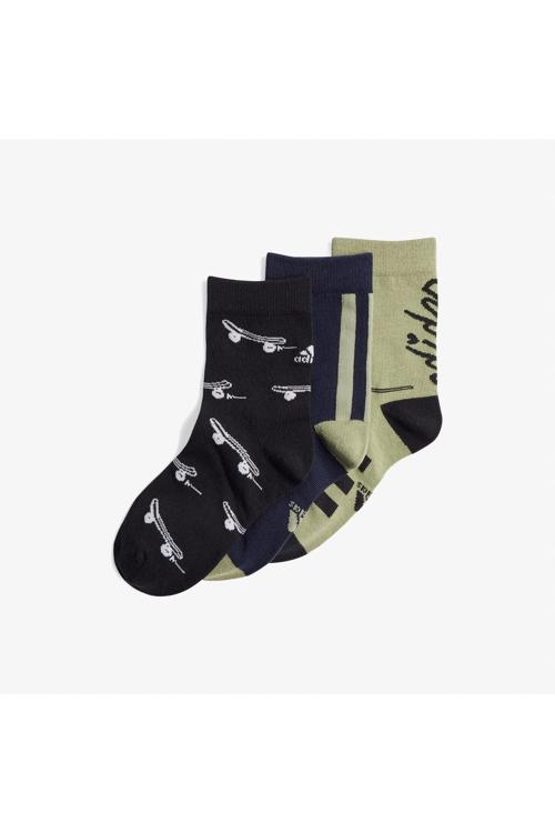 Y Bl 3Pp So Unisex Siyah/Lacivert/Yeşil Çorap