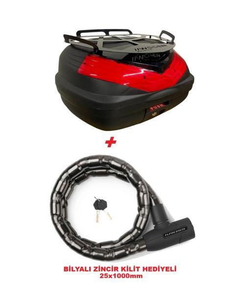 Wg39 Sırt Dayamalı Premium Metal Bagajlı Çanta Siyah + Bilyalı Kilit 25x1000 Mm Hediyeli Siyah 