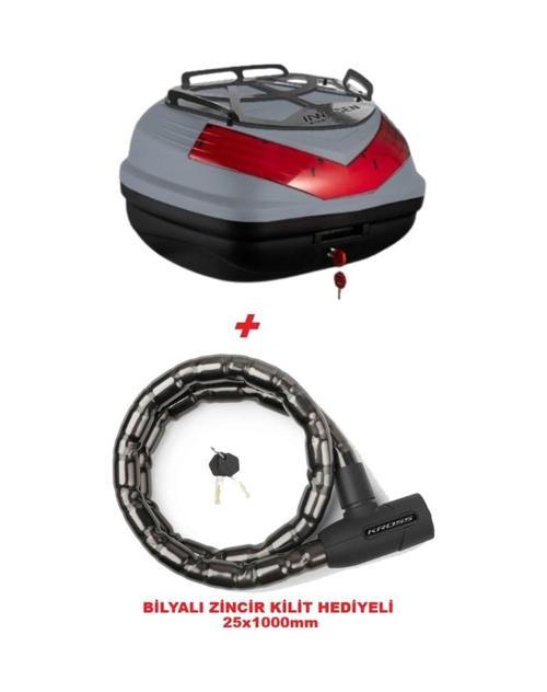 Wg50 Sırt Dayamalı Premium Metal Bagajlı Çanta Nardo Gri + Bilyalı Kilit 25x1000 Mm Hediyeli Nardo Gri 