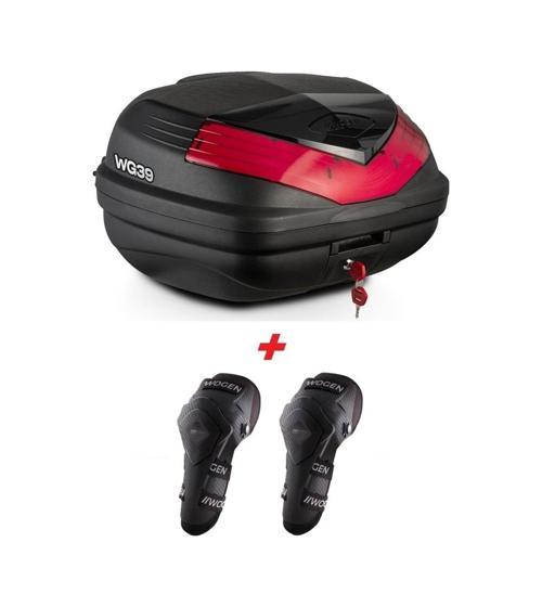 Wg39 Premium Arka Çanta 39 Litre Siyah + Karbon Dizlik He Siyah