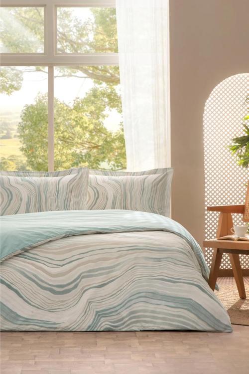 Natural Marble Nevresim Takımı Çift Kişilik Mint