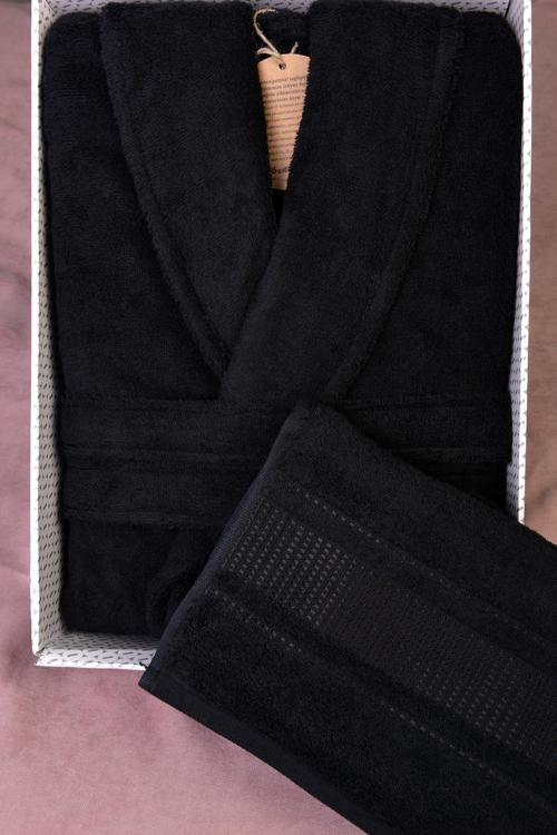 Colourist Bornoz Seti Siyah S/M