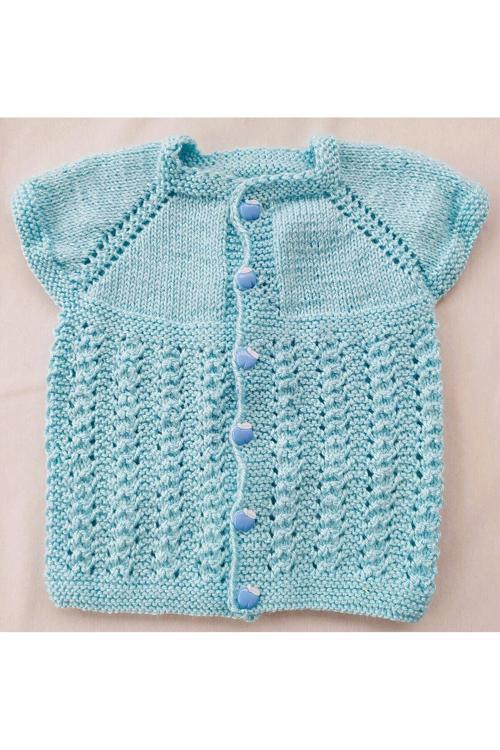 Açık Mavi El Örgüsü Robadan Bebek Yeleği 1 - 3 Yaş