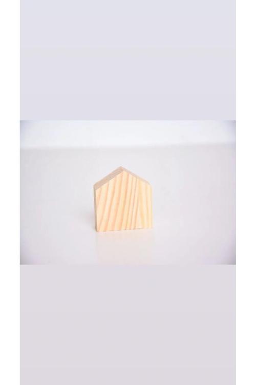 Ahşap Ev Figürü Obje Ahsap Obje Süs