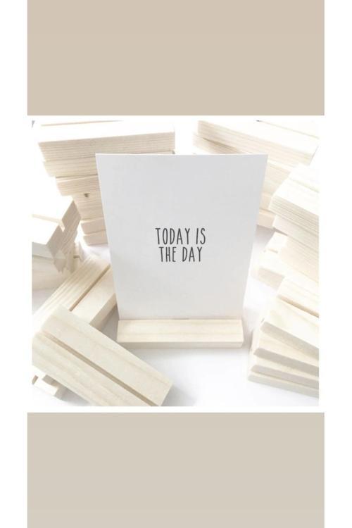 Ahşap Dekoratif Ofis Hediyesi Not Tutucu Notluk