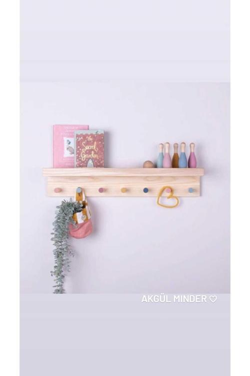 Ahşap Askılık Montessori Çocuk Odası Bebek Odası Askılığı