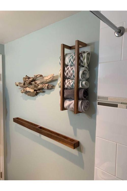 Banyo Organizeri Havlu Rafı Havlu Askılığı