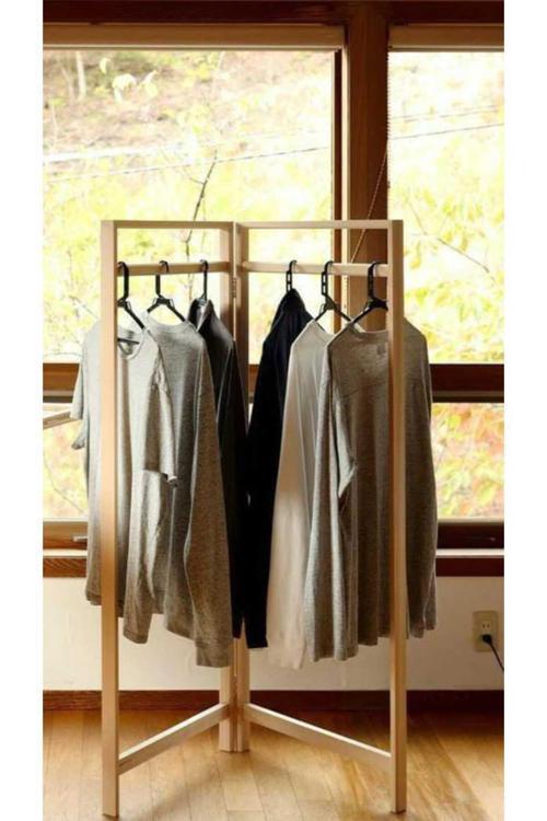 Giyisi Kıyafet Askılığı Ahşap Askılık