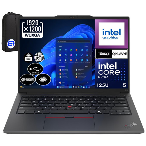 Thinkpad E14 Gen 6 21M70092TXEP9 Ultra 5-125U 24GB Ram 2tb SSD Intel Graphics 14" Wuxga WIN11 Pro + Elektropasaj
