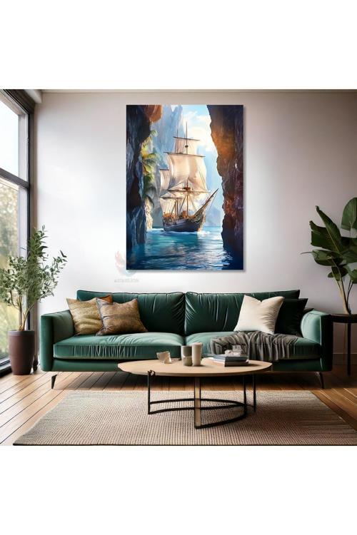 Kanvas Tablo Ev Ofis Duvar Tablosu Büyük Yelkenli Yeni Ev Hediyesi Kanvas Ev Dekoru