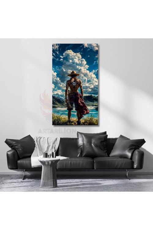 Kanvas Anime Temalı Tablo One Piece Ace Kanvas Baskı Tablo Oyun Odası Tablosu