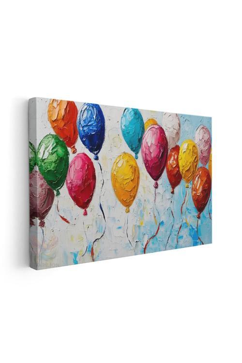 Kanvas Yatay Duvar Tablosu Kanvas Renkli Balonlar Ev Ofis Salon Modern Duvar Tablosu